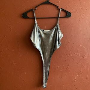 Body Suit/Small/Bear Dance/Color: Silver Shine